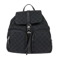GUCCI Backpack Jackie Rucksack/Daypack 114552 GG Canvas Leather Black