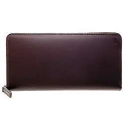 LANVIN Long Wallet Collection Round Leather Chocolate Dark Brown JLMW8IT2 Men's KK-13208