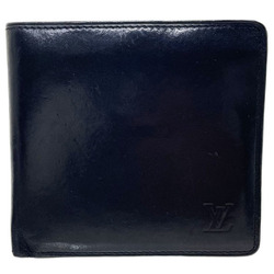 Louis Vuitton Wallet Nomad Portefeuille Marco Noir Calfskin M85016 LOUIS VUITTON Black Leather Bi-fold Compact Men's NN-13204
