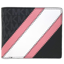 Michael Kors Wallet Cooper Signature Billfold Double Coin Pocket PVC Leather Pink 36R3LCOF3U MICHAEL KORS MK Bi-fold Compact Outlet COOPER NT-12446