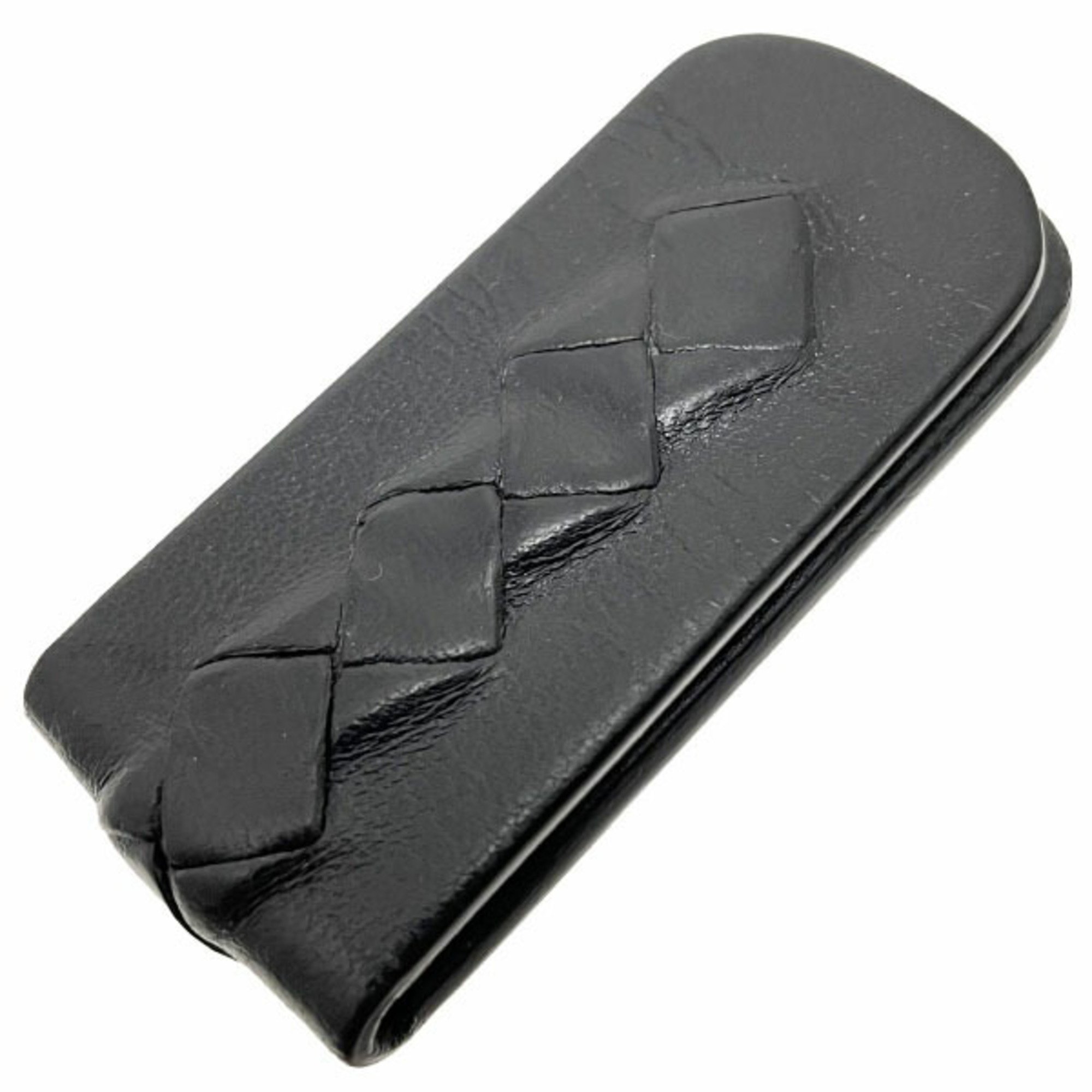 Bottega Veneta Money Clip Intrecciato Nappa Leather Nero Black 169719 BOTTEGA VENETA Style Bill Wallet Men's NN-12713