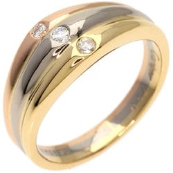 Cartier Three-Color Diamond Ring, K18 Yellow Gold/K18PG/K18WG, Women's CARTIER