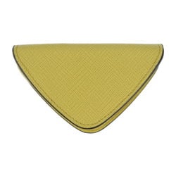 PRADA Coin Purse 2MM004 Saffiano Leather SOLE Yellow Triangle