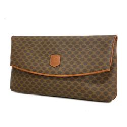 Celine clutch bag in macadam leather, brown, for women