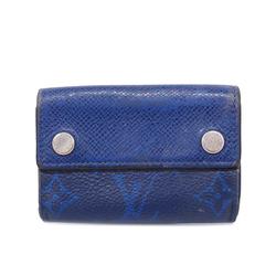Louis Vuitton Tri-fold Wallet Taiga Rama Monogram Discovery Compact M67620 Cobalt Men's
