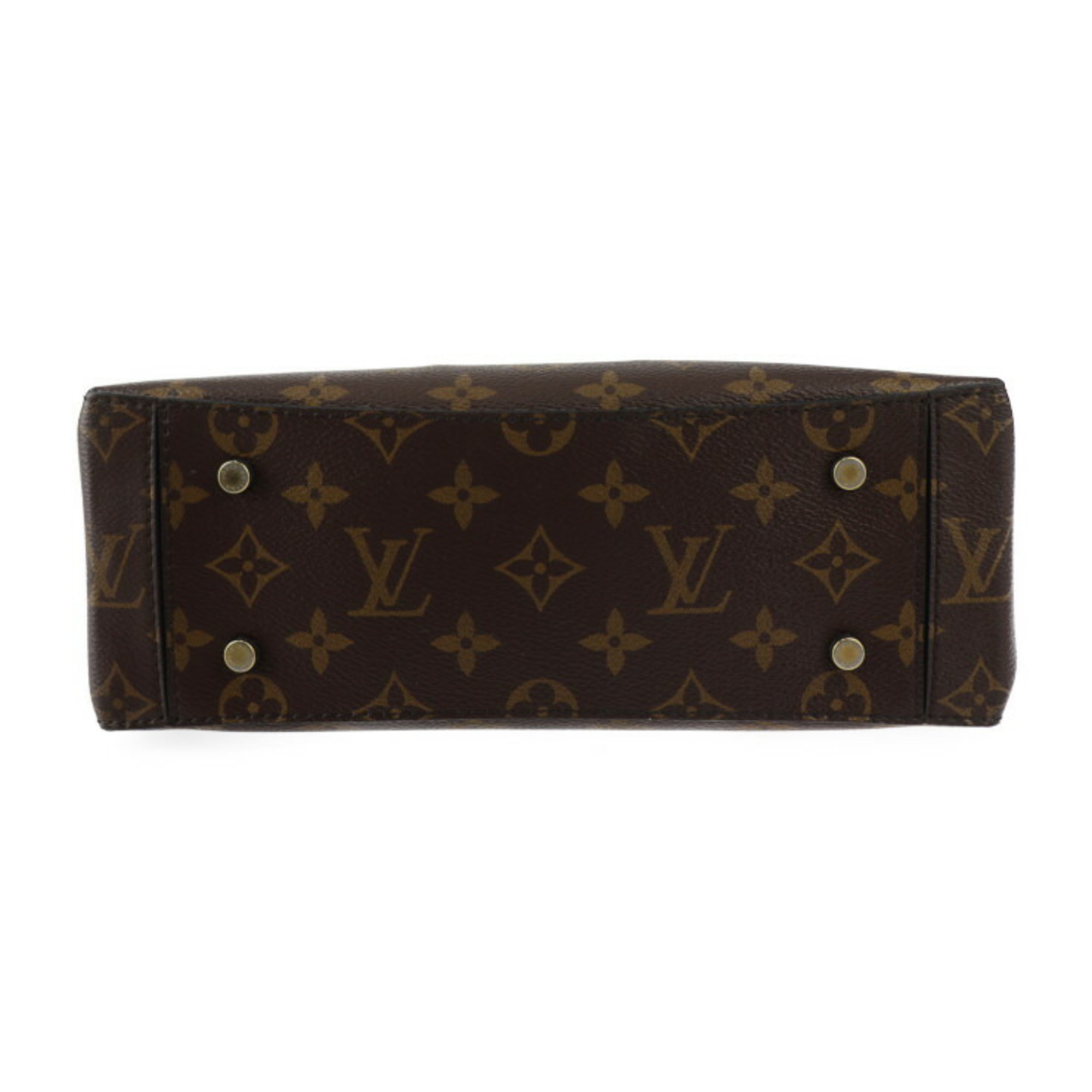 LOUIS VUITTON Louis Vuitton One Handle Flap Bag MM Handbag M43125 Monogram Canvas Calf Brown Black Shoulder