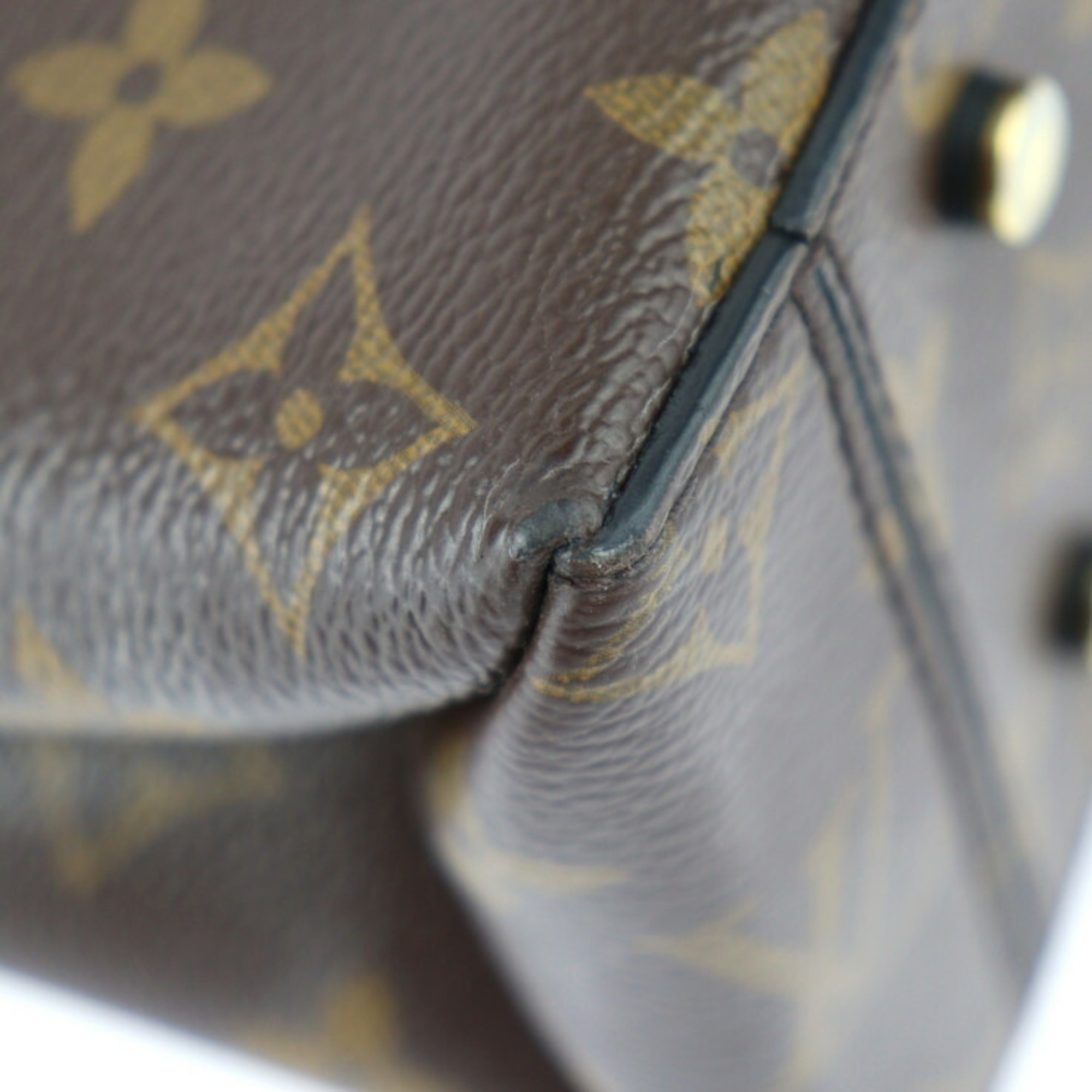 LOUIS VUITTON Louis Vuitton One Handle Flap Bag MM Handbag M43125 Monogram Canvas Calf Brown Black Shoulder