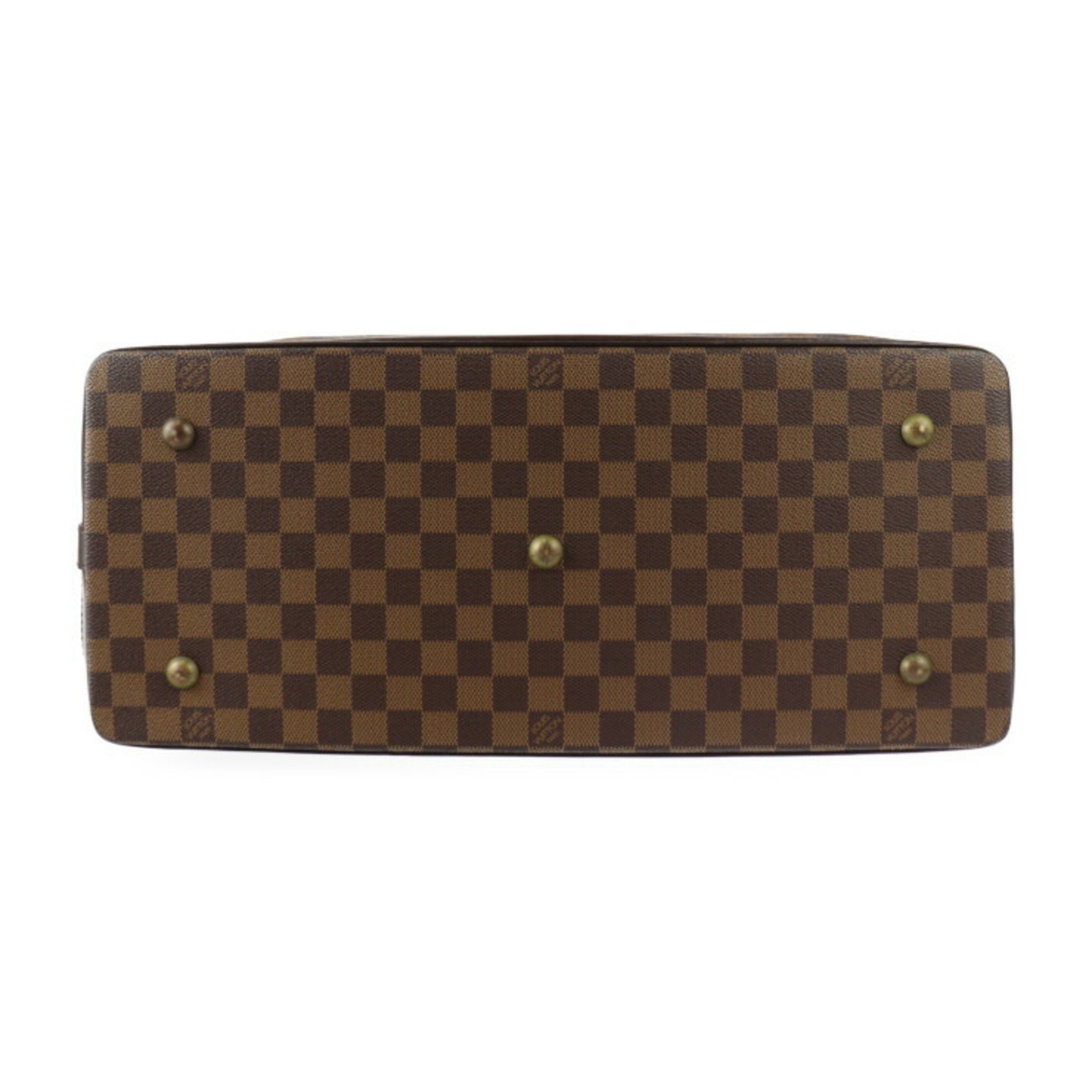 LOUIS VUITTON Louis Vuitton West End PM Boston Bag N41130 Damier Canvas Calf Ebene Brown Shoulder