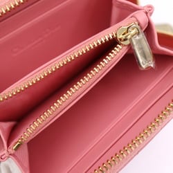 Christian Dior Dior Small Zip Coin Case Cannage Lady Voyageur Lambskin Pink Purse Wallet