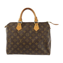 LOUIS VUITTON Louis Vuitton Speedy 30 Handbag M41526 Monogram Canvas Leather Brown Boston