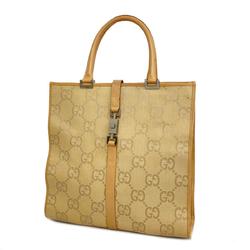 Gucci Tote Bag Jackie 002 1064 Canvas Leather Beige Women's