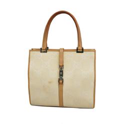 Gucci Handbag Jackie Jumbo GG 002 1065 Canvas Ivory Brown Women's