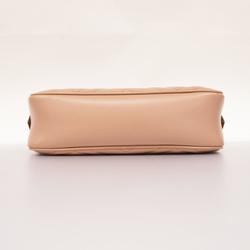 Gucci Shoulder Bag GG Marmont 447632 Leather Pink Beige Women's