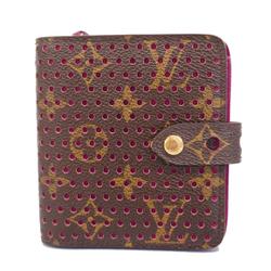 Louis Vuitton Wallet Perfor Compact Zip M95188 Brown Pink Ladies
