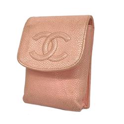 Chanel Cigarette Case Caviar Skin Pink Ladies