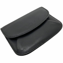 Gucci Coin Case Leather Black 95971 GUCCI Purse SYN-12562