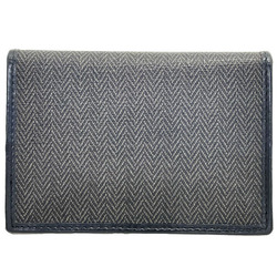 BVLGARI Card Case Weekend Business Holder PVC Leather Dark Gray Black 32588 IC Pass Men's AWTN-12750