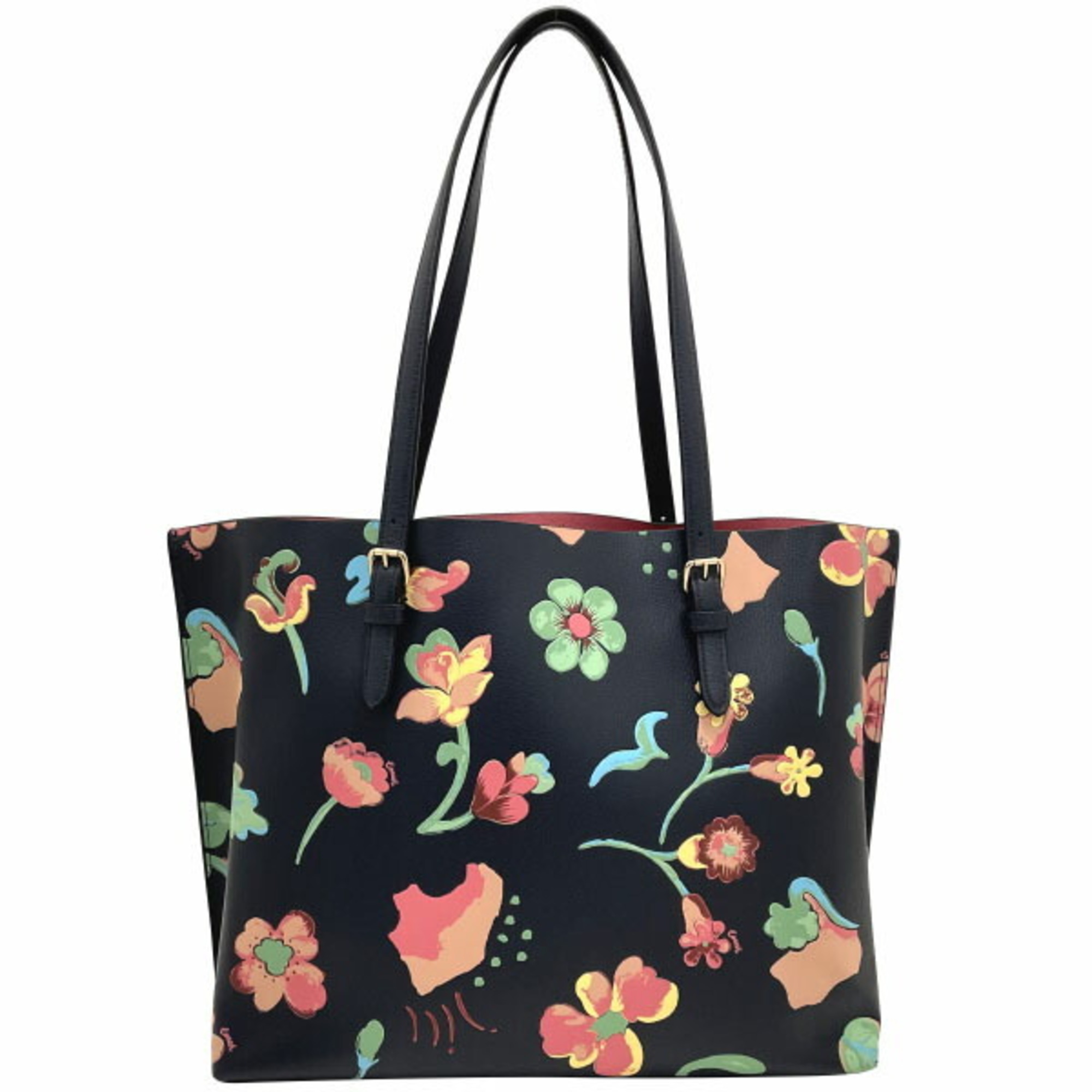 Coach Tote Bag Molly with Dreamy Land Floral Print Leather Multicolor Black C8215 COACH Flower Handbag Shoulder Outlet MM-12142