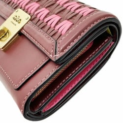 Coach Wallet Hutton with Weaving Leather Burgundy 804 COACH Bi-fold L-Shaped Compact Outlet HUTTON WALLET WITH WEAVING NW-12544