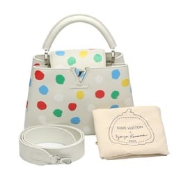 LOUIS VUITTON Shoulder Bag Handbag Painted Dot Capucines BB Yayoi Kusama M21637 White LV