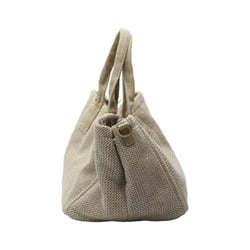 PRADA Tote Bag Canvas Canapa Beige