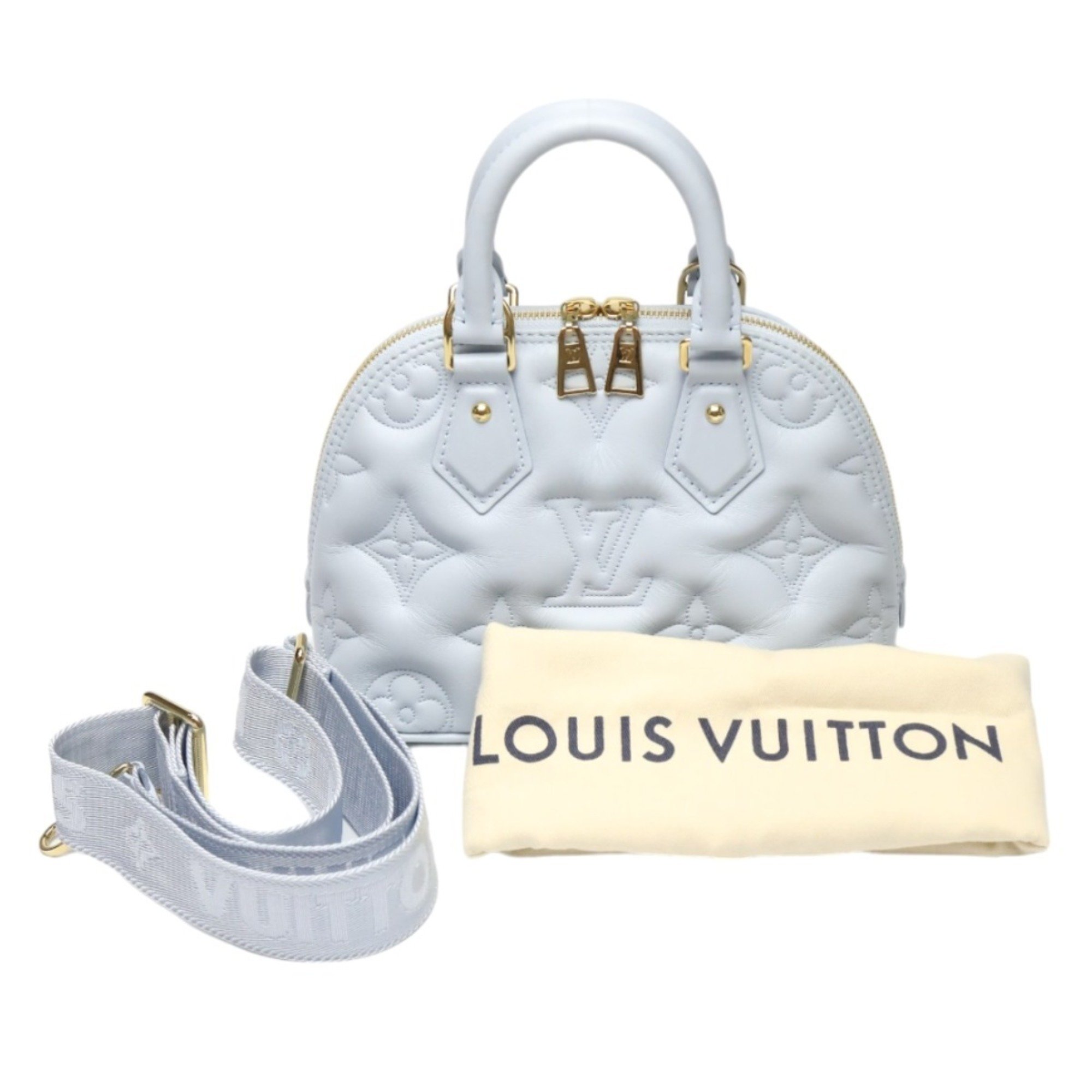 LOUIS VUITTON Shoulder Bag Handbag Monogram Alma Soft BB Matte M59822 Light Blue LV