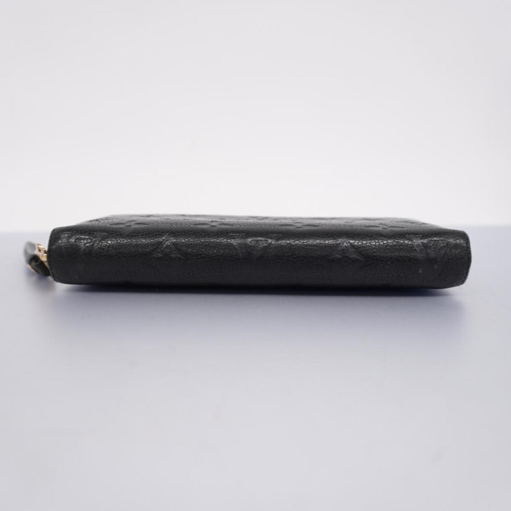 Louis Vuitton Long Wallet Monogram Empreinte Zippy M60571 Noir Ladies