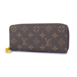 Louis Vuitton Long Wallet Monogram Portefeuille Clemence M60744 Brown Mimosa Ladies
