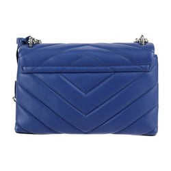 Michael Kors CECE Medium Quilted Leather Convertible Shoulder Bag 30T9S0EL8L Lamb Blue Flap Chain