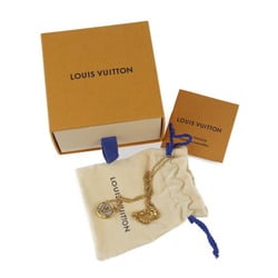 LOUIS VUITTON Louis Vuitton Collier L TO V Necklace M80259 Metal Mother of Pearl Gold Circle