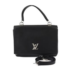 LOUIS VUITTON Louis Vuitton Lockme Cartable Handbag M50250 Taurillon Leather Black Shoulder Bag Turn Lock