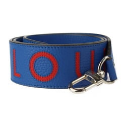 LOUIS VUITTON Louis Vuitton Shoulder Strap J02389 Taurillon Leather Blue x Red