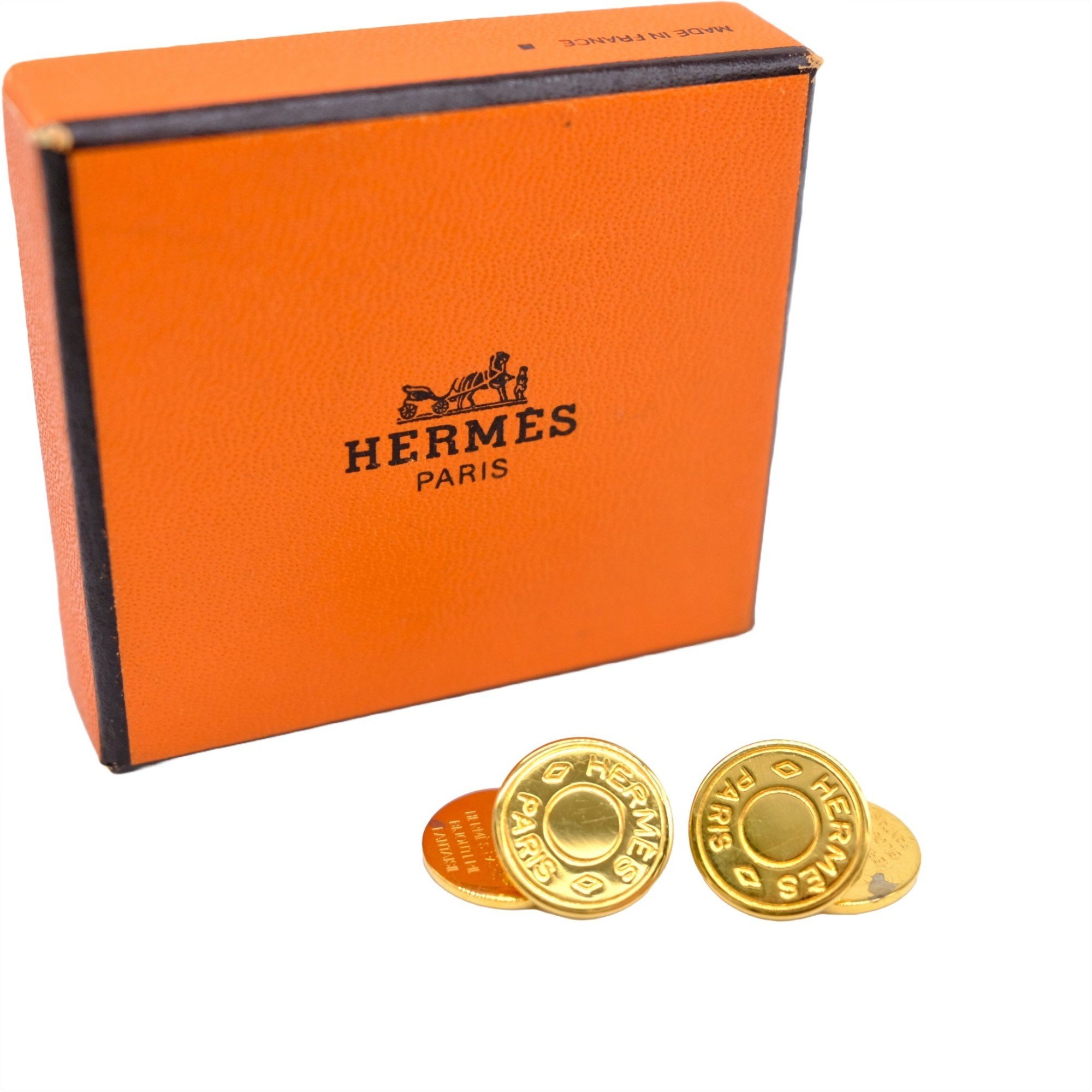 HERMES Serie Cufflinks for Men, Gold