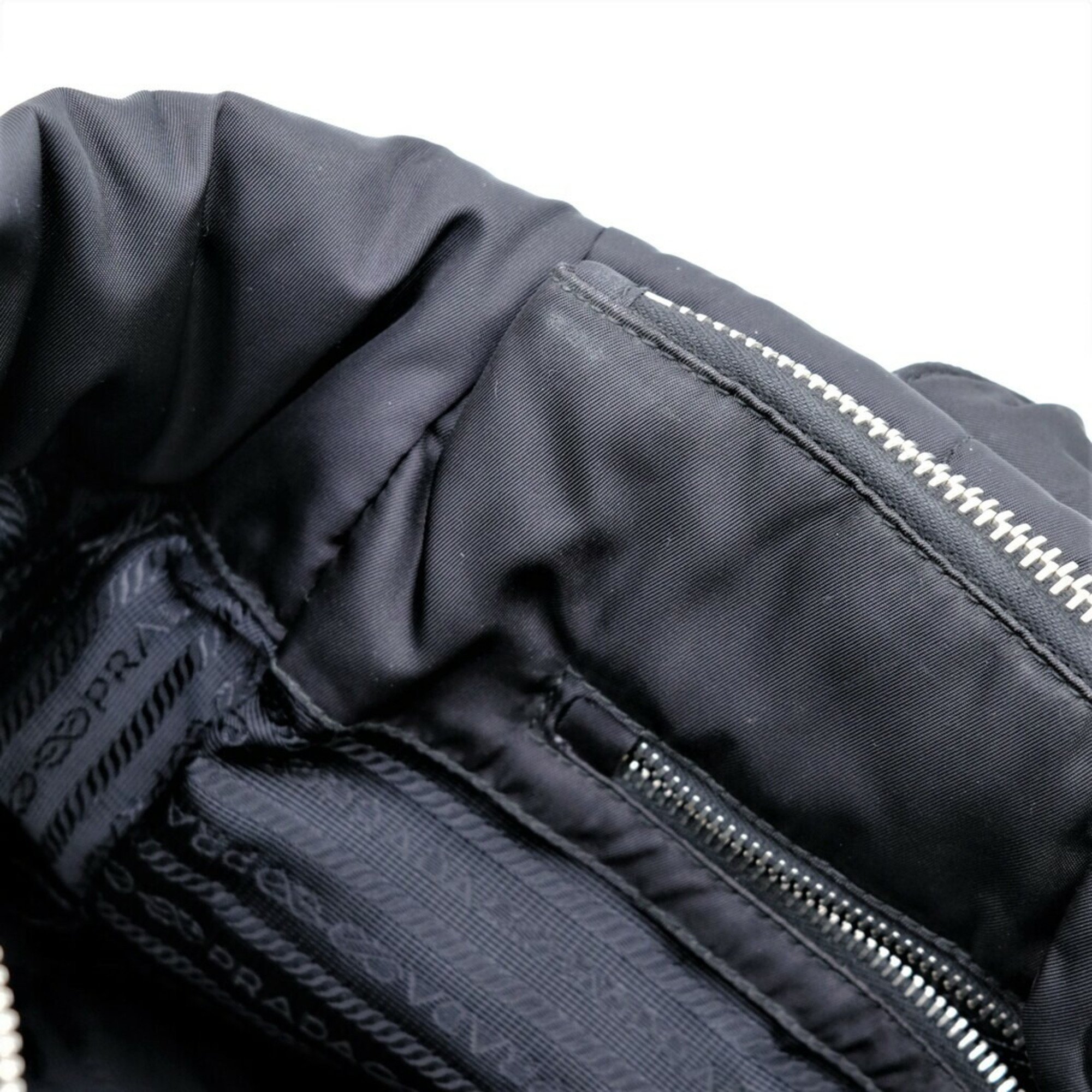 PRADA Tessuto bomber shoulder handbag tote bag nylon black B236M