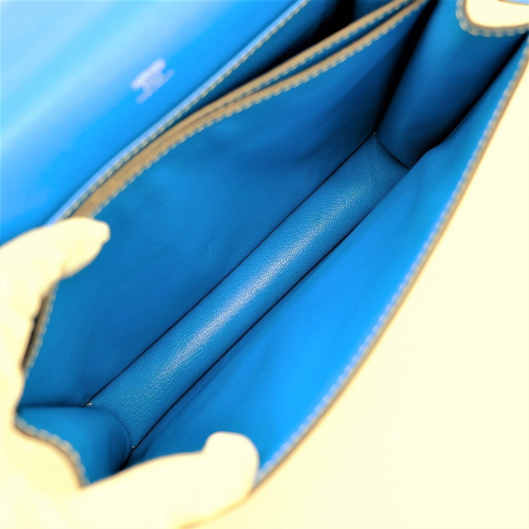 HERMES Hermes Lauris Luli 23 Shoulder Bag Chaine d'Ancre Evercolor Bleu Hydra Blue