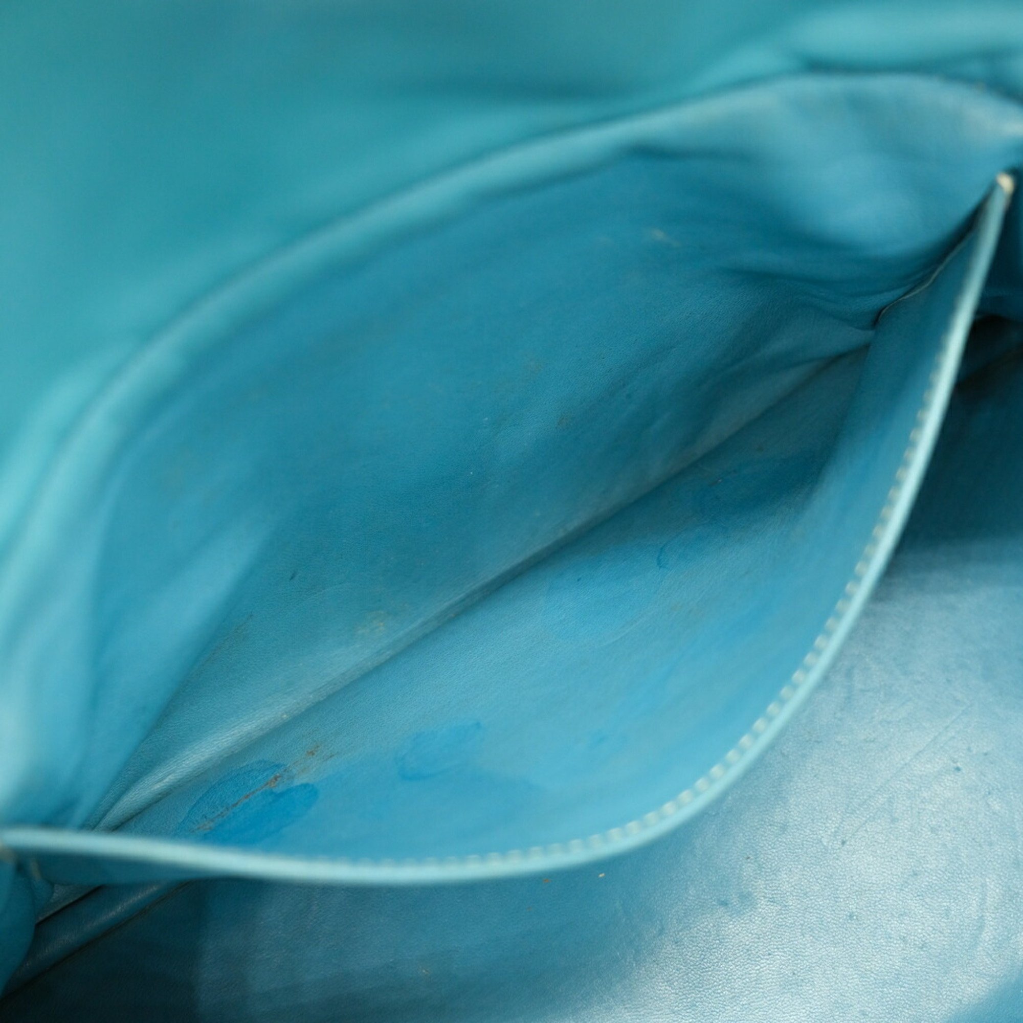 HERMES Bolide 31 handbag shoulder bag in Taurillon Clemence leather and blue jean