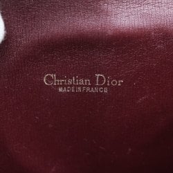 Christian Dior Trotter Push Lock Chain Shoulder Bag Bordeaux Canvas
