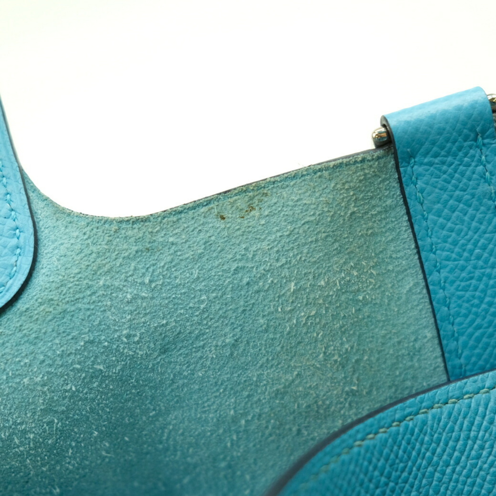HERMES Picotin Lock PM Tracesage Handbag, Epsom Leather, Blue du Nord