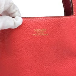 HERMES Hermes Double Sens 45 Tote Bag Taurillon Clemence Leather Bougainvillea Tosca Red Pink