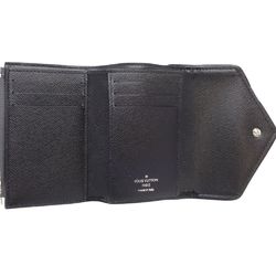 LOUIS VUITTON Louis Vuitton Tri-fold Wallet M81859 Portefeuille Victorine Monogram Jacquard Denim Gray Black 180382