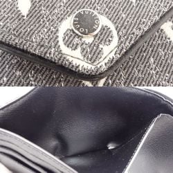 LOUIS VUITTON Louis Vuitton Tri-fold Wallet M81859 Portefeuille Victorine Monogram Jacquard Denim Gray Black 180382