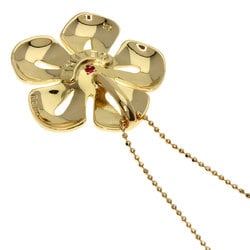 Celine Flower Motif Necklace K18 Yellow Gold Women's CELINE