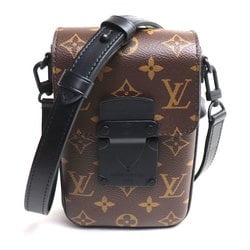 LOUIS VUITTON Louis Vuitton S-Lock Vertical Wearable Wallet Shoulder Bag Brown Black M81522 IC Unisex