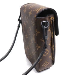 LOUIS VUITTON Louis Vuitton S-Lock Vertical Wearable Wallet Shoulder Bag Brown Black M81522 IC Unisex