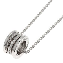 BVLGARI B-zero1 Diamond Necklace K18 White Gold for Women