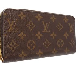 LOUIS VUITTON Louis Vuitton Monogram Long Wallet M60017 Zippy Brown 180384