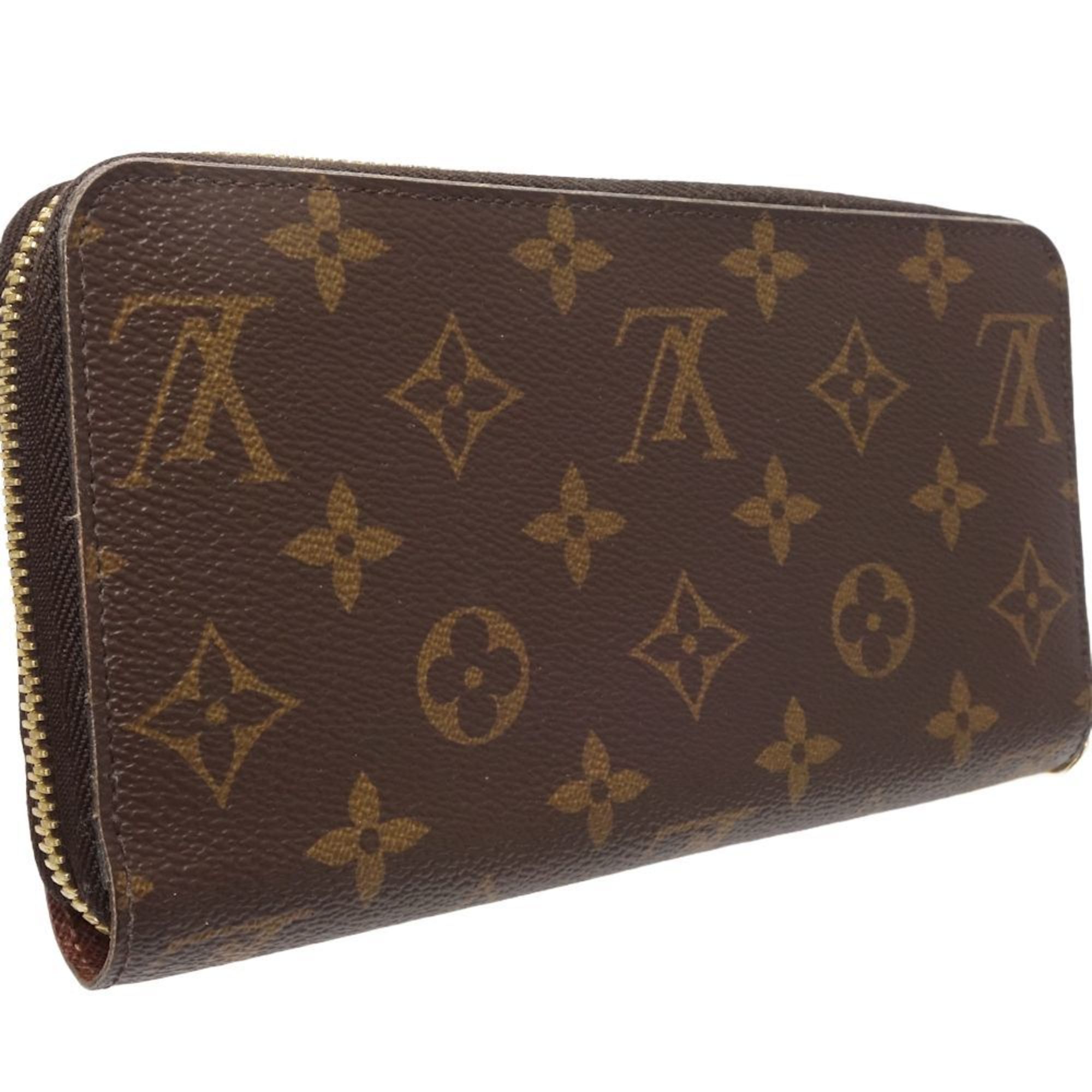 LOUIS VUITTON Louis Vuitton Monogram Long Wallet M60017 Zippy Brown 180384