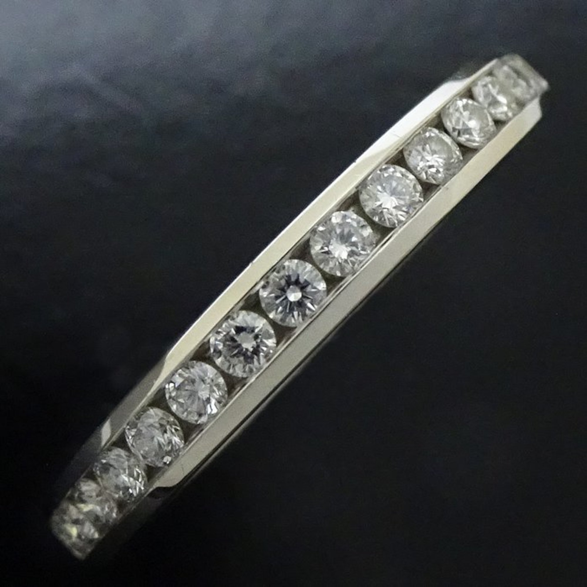 TIFFANY&Co. Tiffany Half Circle Diamond Ring, 15 Diamonds, Pt950 Platinum, 291684