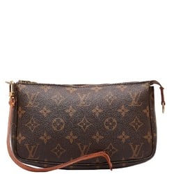 Louis Vuitton Monogram Pochette Accessoires Handbag Pouch M51980 Brown PVC Leather Women's LOUIS VUITTON