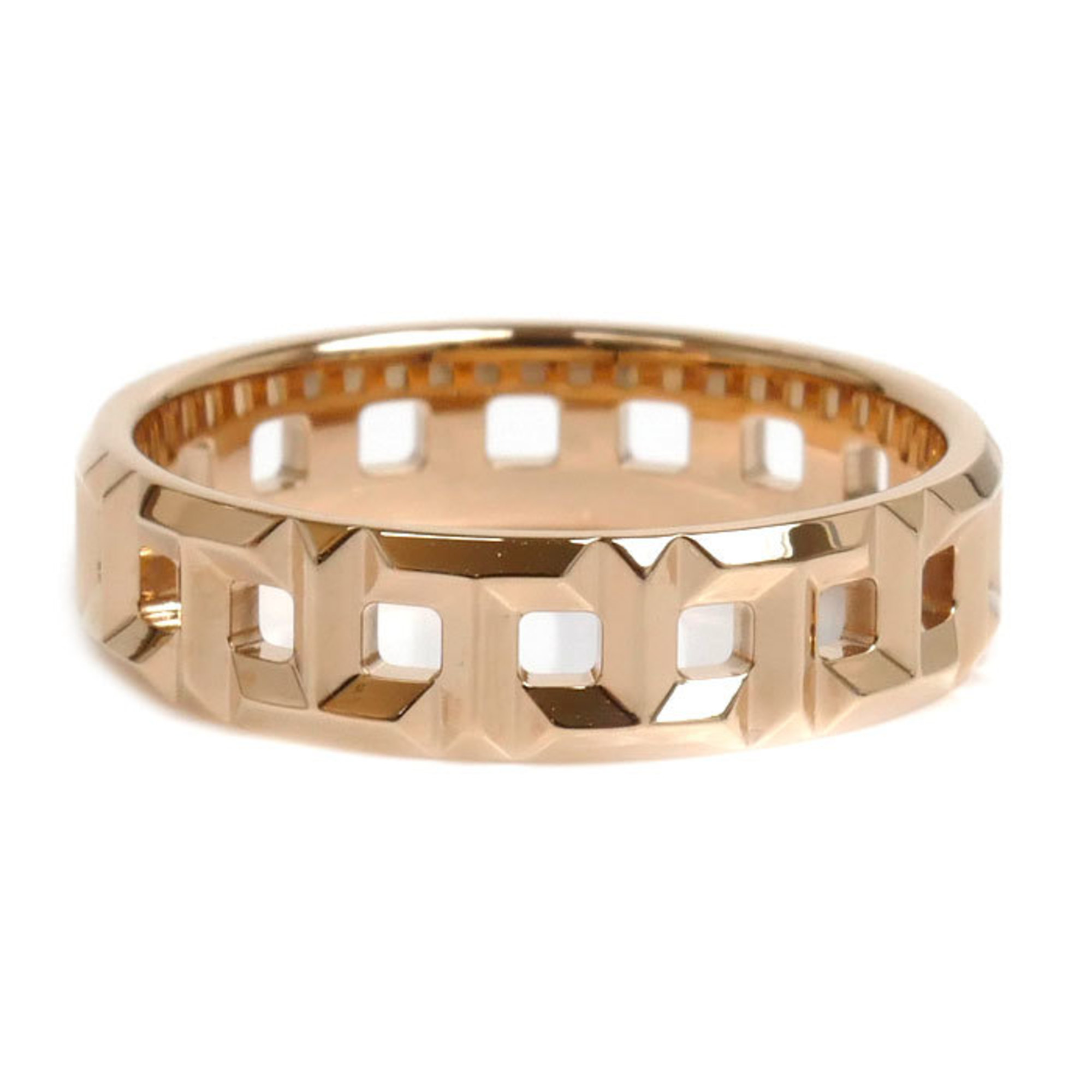 TIFFANY&Co. Tiffany K18PG Pink Gold T True Wide Ring 63064459 Size 20 5.8g Women's